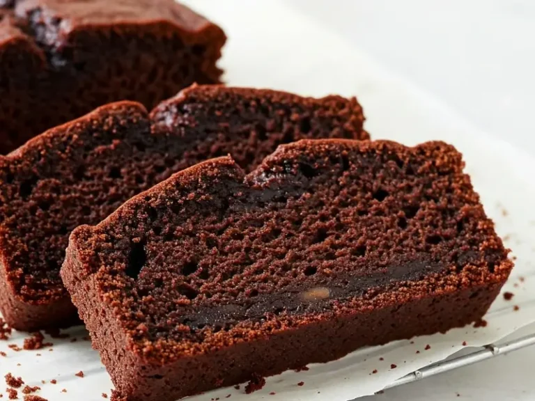 Gâteau chocolat moelleux fait maison avec glaçage brillant au chocolat noir sur table en bois