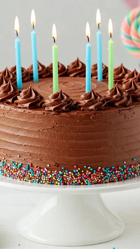 Ingrédients frais pour un gâteau d’anniversaire enfant disposés sur une table en bois.