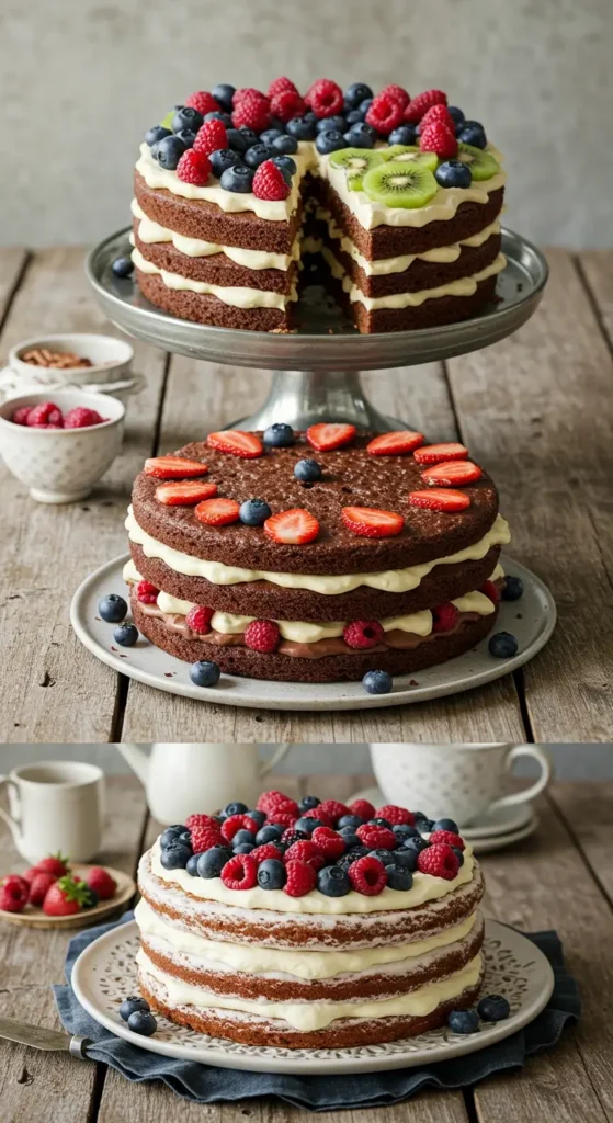 Image réaliste d’un plan de travail prêt pour la pâtisserie, illustrant les avantages d’un gâteau maison simple et personnalisable.